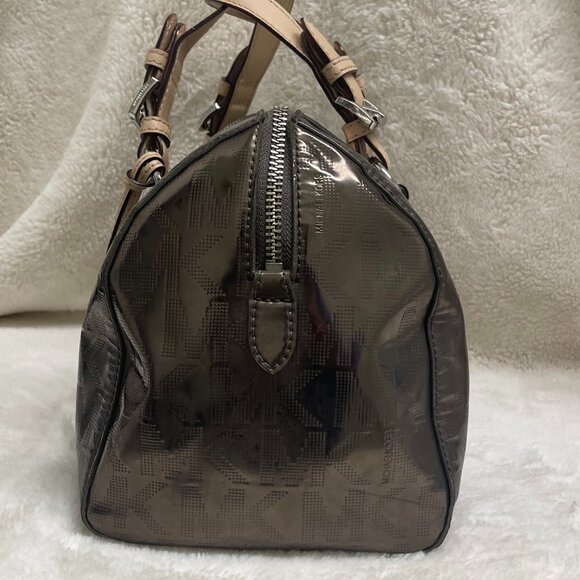 Michael Kors Grayson Mirror Metallic Bronze Medium Satchel - Picture 6 of 14